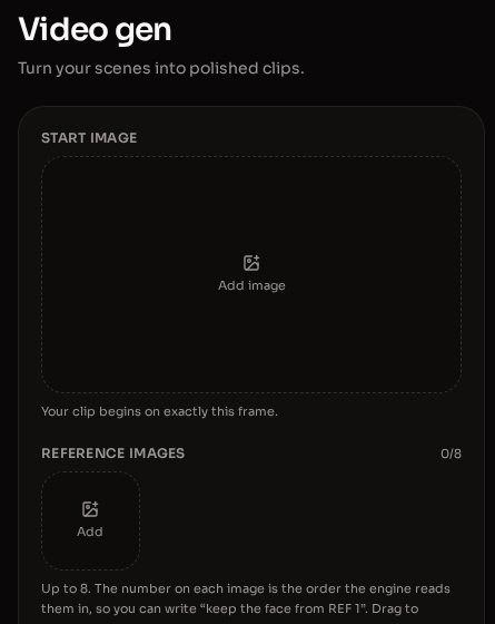 NateAI Video generation screen